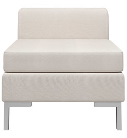 Canapé central sectionnel avec coussin Tissu Crème