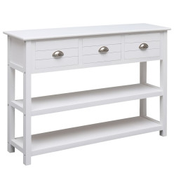 Buffet Blanc 108x30x76 cm Bois de Paulownia massif
