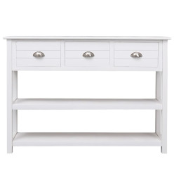 Buffet Blanc 108x30x76 cm Bois de Paulownia massif