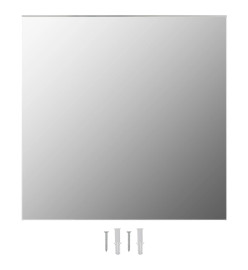 Miroirs muraux 2 pcs 50x50 cm Carré Verre