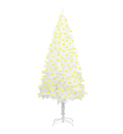 Arbre de Noël artificiel pré-éclairé blanc 210 cm