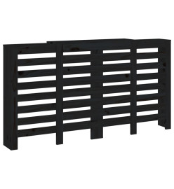 Cache-radiateur Noir 210x21x85 cm Bois massif de pin