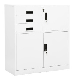 Armoire de bureau Blanc 90x40x102 cm Acier