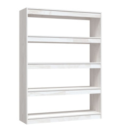 Bibliothèque/Séparateur de pièce Blanc 100x30x135,5 cm Pin
