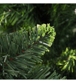 Arbre de Noël artificiel pré-éclairé pommes de pin vert 210 cm