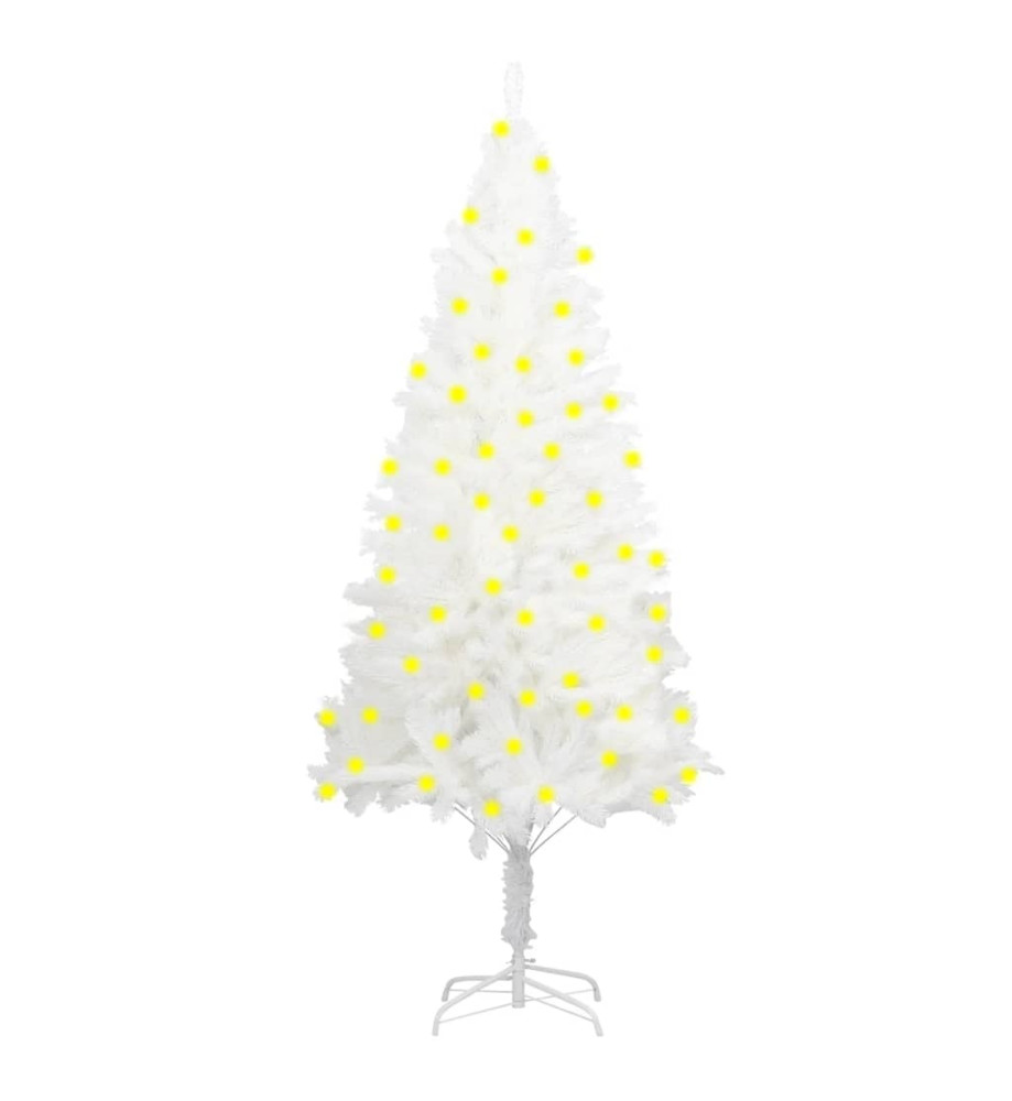 Arbre de Noël artificiel pré-éclairé blanc 180 cm