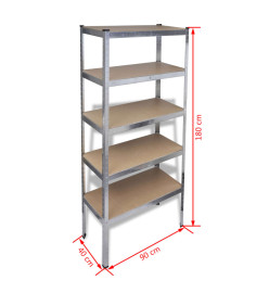 tagère de rangement 5 pièces