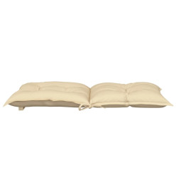 Coussins de chaise de jardin à dossier bas lot de 4 beige