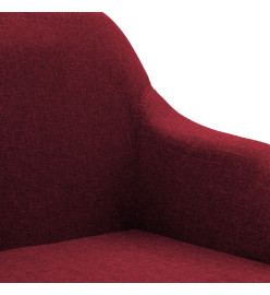 Chaises pivotantes à manger lot de 6 rouge bordeaux tissu