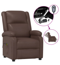 Fauteuil de massage électrique Marron Similicuir