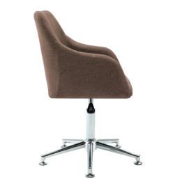 Chaise pivotante de bureau Marron Tissu