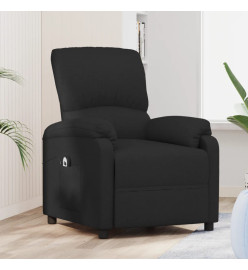 Fauteuil inclinable électrique Noir Tissu