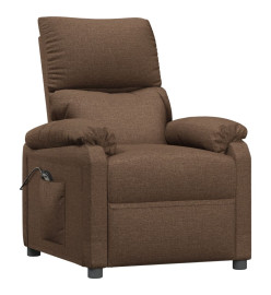 Fauteuil inclinable électrique Marron Tissu