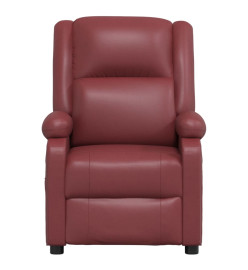 Fauteuil inclinable électrique Rouge bordeaux Similicuir