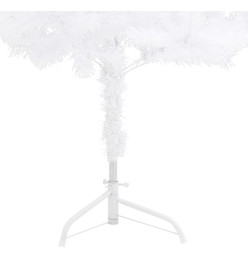 Arbre de Noël artificiel d'angle pré-éclairé blanc 150 cm PVC