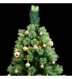 Sapin de Noël artificiel articulé 300 LED et boules 180 cm