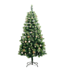 Sapin de Noël artificiel articulé 300 LED et boules 180 cm