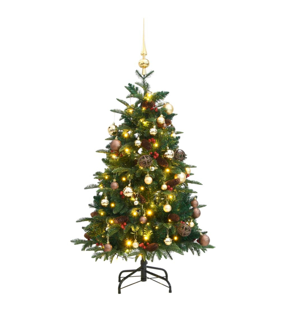 Sapin de Noël artificiel articulé 150 LED et boules 150 cm