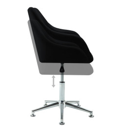 Chaise pivotante de bureau Noir Tissu