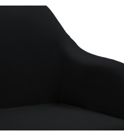 Chaise pivotante de bureau Noir Tissu