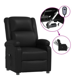 Fauteuil inclinable électrique Noir Similicuir