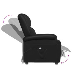 Fauteuil inclinable électrique Noir Similicuir