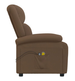 Fauteuil électrique de massage Marron Tissu