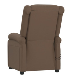 Fauteuil électrique de massage Marron Tissu