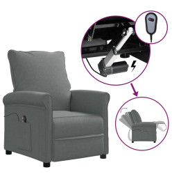 Fauteuil inclinable électrique Gris foncé Tissu