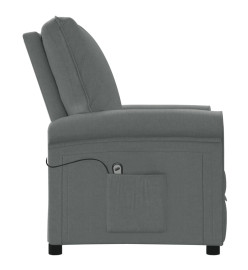 Fauteuil inclinable électrique Gris foncé Tissu