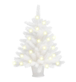 Arbre de Noël artificiel pré-éclairé blanc 65 cm