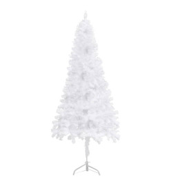 Arbre de Noël artificiel d'angle pré-éclairé blanc 210 cm PVC