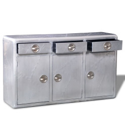 Buffet avec 3 tiroirs Style vintage Aluminium