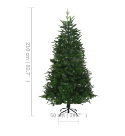 Sapin de Noël artificiel pré-éclairé vert 210 cm PVC et PE