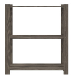 Support de rangement à 3 niveaux gris 80x38x90 cm bois de pin