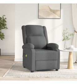 Fauteuil électrique de massage Gris foncé Tissu