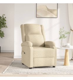 Fauteuil inclinable électrique Crème Tissu