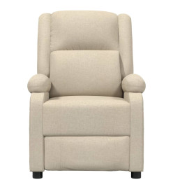 Fauteuil inclinable électrique Crème Tissu