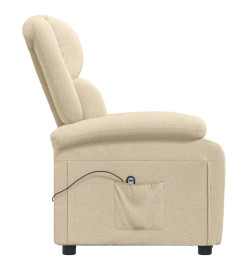 Fauteuil inclinable électrique Crème Tissu