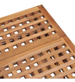 Mobilier à dîner d'extérieur pliable avec coussin 3 pcs Teck
