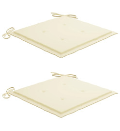 Mobilier à dîner d'extérieur pliable avec coussin 3 pcs Teck