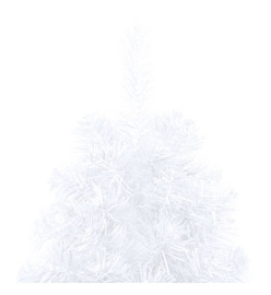 Sapin de Noël artificiel pré-éclairé moitié/support blanc 120cm