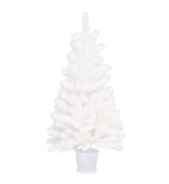 Arbre de Noël artificiel pré-éclairé blanc 90 cm