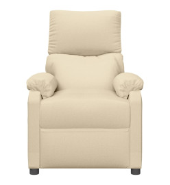 Fauteuil inclinable électrique Crème Tissu