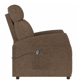 Fauteuil inclinable électrique Marron Tissu