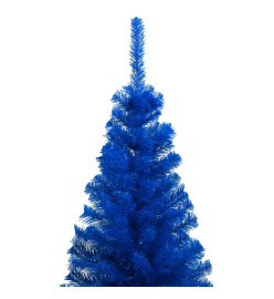 Arbre de Noël artificiel pré-éclairé et boules bleu 240 cm PVC