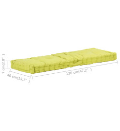 Coussins de plancher de palette 2 pcs Coton Vert