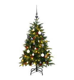 Sapin de Noël artificiel articulé 150 LED et boules 150 cm