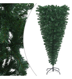 Arbre de Noël artificiel renversé pré-éclairé vert 210 cm