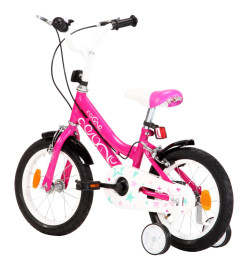 Vélo pour enfants 14 pouces Noir et rose